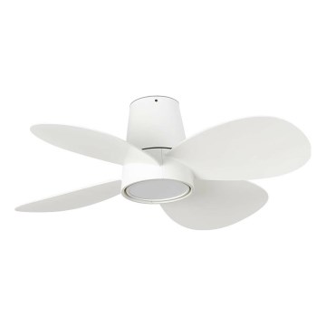 FARO 34315 - LED Stmievateľný stropný ventilátor KLOVER S LED/20W/230V 2700/4000/6500K biela pr. 80 cm + diaľkové ovládanie