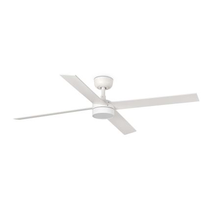 FARO 34355WT-1TW - LED Stmievateľný stropný ventilátor RUDDER L LED/18W/230V 2700/4350/6000K biela/béžová pr. 132 cm Wi-Fi Tuya + diaľkové ovládanie