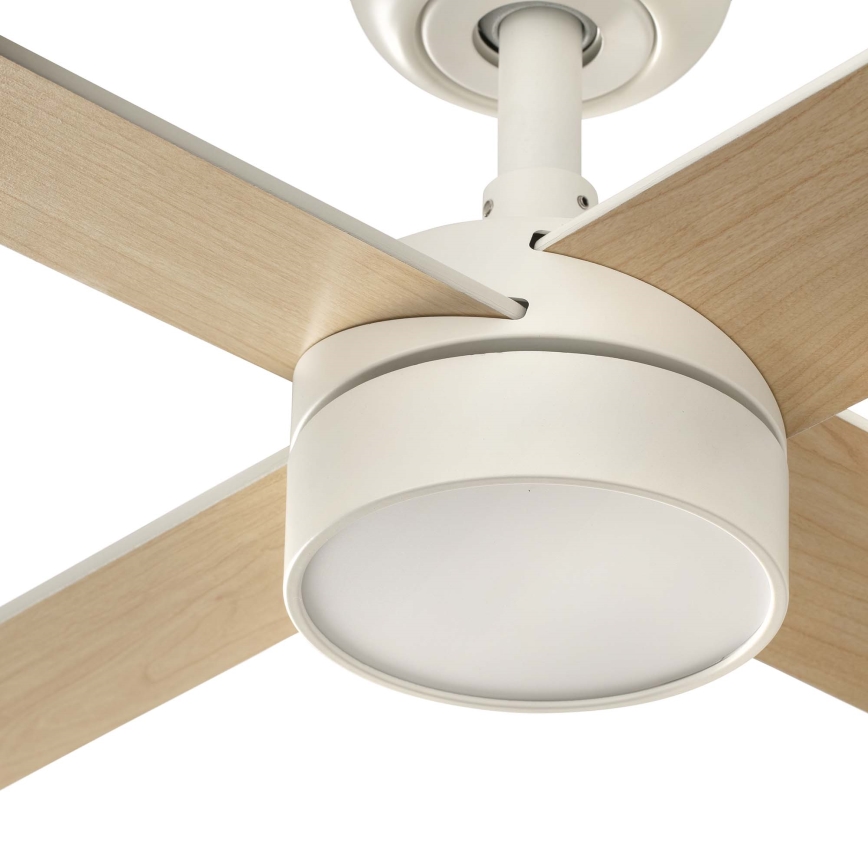FARO 34355WT-1TW - LED Stmievateľný stropný ventilátor RUDDER L LED/18W/230V 2700/4350/6000K biela/béžová pr. 132 cm Wi-Fi Tuya + diaľkové ovládanie