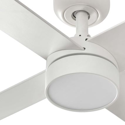 FARO 34355WT-1TW - LED stmievateľný stropný ventilátor RUDDER L LED/18W/230V 2700/3000/4000K biela/béžová priemer 132 cm Wi-Fi Tuya + diaľkové ovládanie