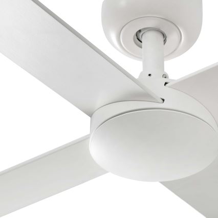 FARO 34355WT - Stropný ventilátor RUDDER L biela/béžová pr. 132 cm Wi-Fi Tuya + diaľkové ovládanie
