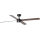 FARO 34356WT-1TW - LED Stmievateľný stropný ventilátor RUDDER L LED/18W/230V 2700/4350/6000K hnedá/čierna pr. 132 cm Wi-Fi Tuya + diaľkové ovládanie