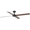 FARO 34356WT - Stropný ventilátor RUDDER L hnedá/čierna pr. 132 cm Wi-Fi Tuya + diaľkové ovládanie