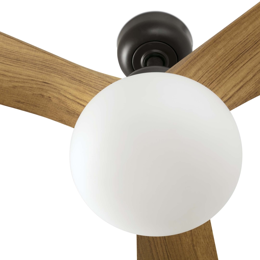 FARO 34360WT-11L - Stropný ventilátor OUTWOOD L 1xE27/15W/230V hnedá/čierna pr. 150 cm Wi-Fi Tuya IP44 + diaľkové ovládanie