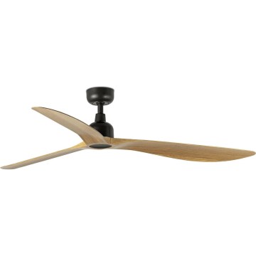 FARO 34360WT - Stropný ventilátor OUTWOOD L, hnedá/čierna, pr. 150 cm, Wi‑Fi Tuya, IP44 + diaľkové ovládanie