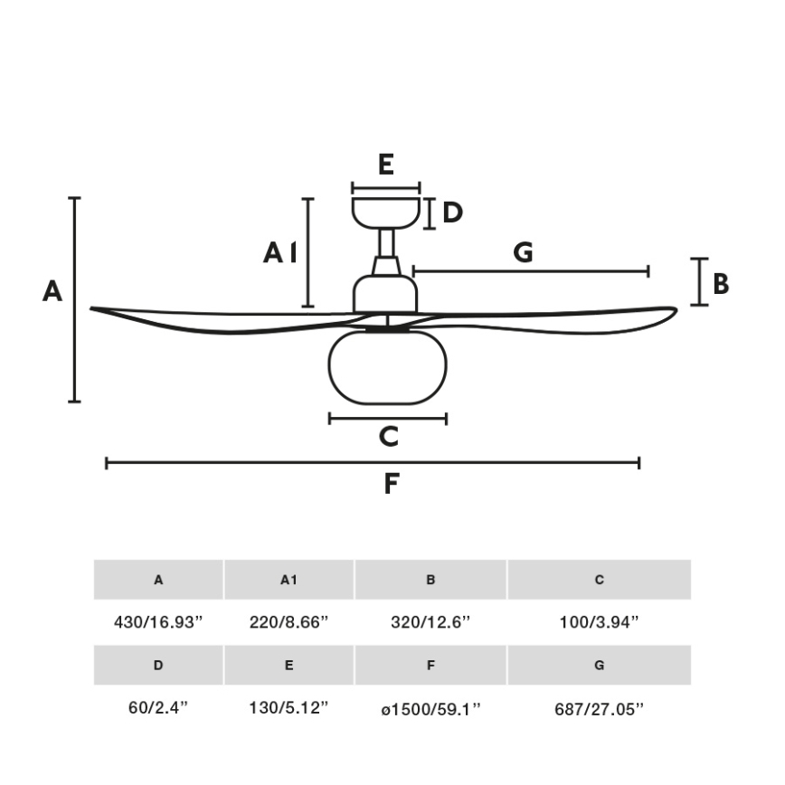 FARO 34361WT-11L - Stropný ventilátor OUTWOOD L 1xE27/15W/230V hnedá/biela pr. 150 cm Wi-Fi Tuya IP44 + diaľkové ovládanie