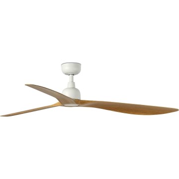 FARO 34361WT - Stropný ventilátor OUTWOOD L hnedá/biela priemer 150 cm Wi-Fi Tuya IP44 + diaľkové ovládanie