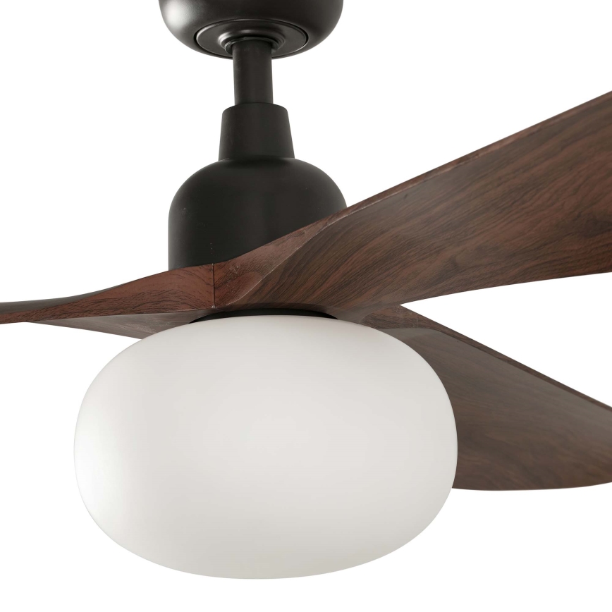 FARO 34362WT-11L - Stropný ventilátor OUTWOOD L 1xE27/15W/230V hnedá/čierna pr. 150 cm Wi-Fi Tuya IP44 + diaľkové ovládanie
