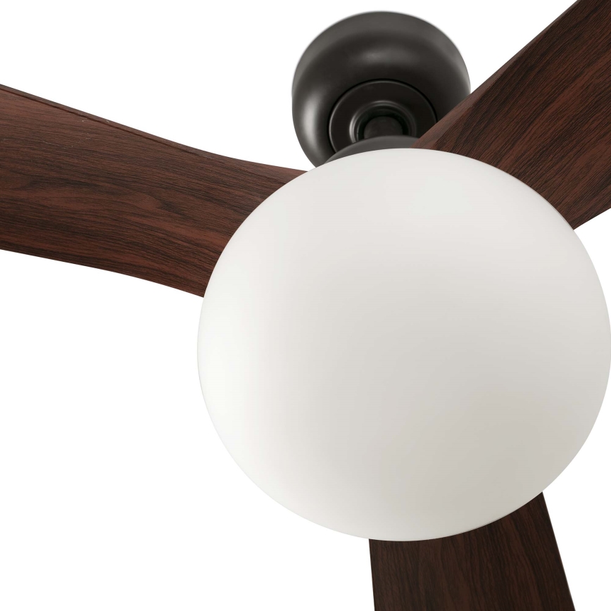 FARO 34362WT-11L - Stropný ventilátor OUTWOOD L 1xE27/15W/230V hnedá/čierna pr. 150 cm Wi-Fi Tuya IP44 + diaľkové ovládanie