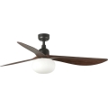 FARO 34362WT-11L - Stropný ventilátor OUTWOOD L 1xE27/15W/230V hnedá/čierna pr. 150 cm Wi-Fi Tuya IP44 + diaľkové ovládanie