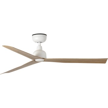 FARO 34370 - Stropný ventilátor MARINE M priemer 125 cm hnedá/biela IP44 + diaľkové ovládanie