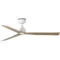 FARO 34370WT - Stropný ventilátor MARINE M pr. 125 cm hnedá/biela IP44 Wi-Fi Tuya + diaľkové ovládanie