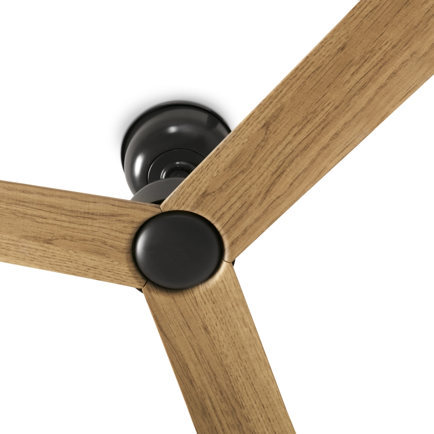 FARO 34371WT - Stropný ventilátor MARINE M pr. 125 cm hnedá/čierna IP44 Wi-Fi Tuya + diaľkové ovládanie