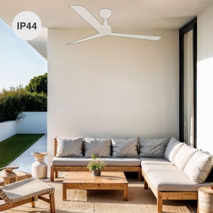 FARO 34372 - Stropný ventilátor MARINE M pr. 125 cm hnedá/čierna IP44 + diaľkové ovládanie