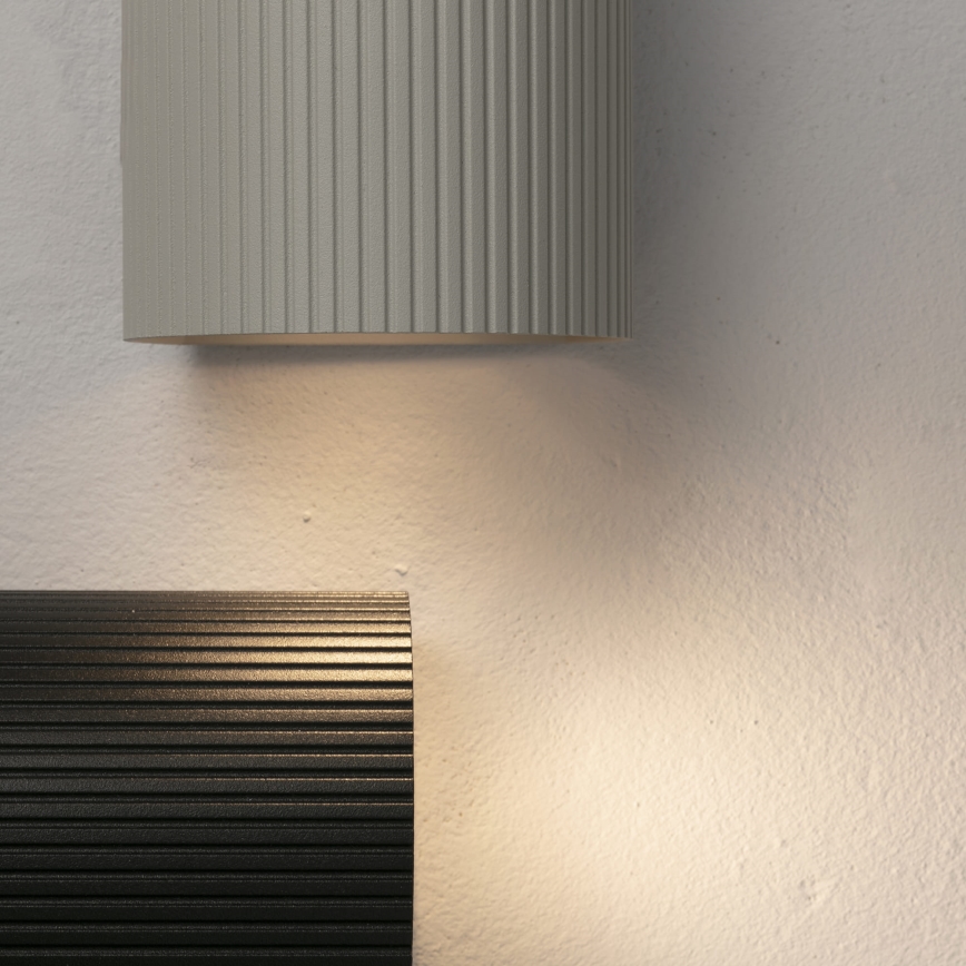 FARO 40528 - Nástenné svietidlo SOLE 1xGU10/8W/230V šedá vrúbkovaná zaokrúhlený