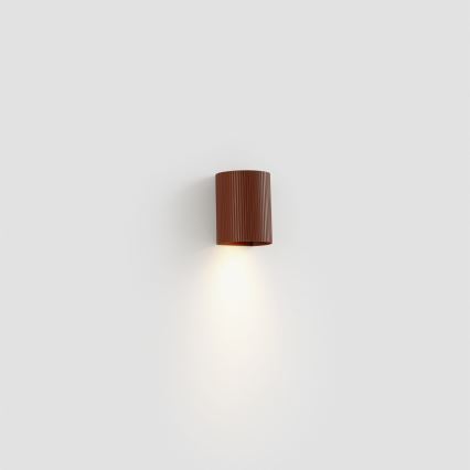 FARO 40529 - Nástenné svietidlo SOLE 1xGU10/8W/230V tehlová vrúbkovaná zaokrúhlený