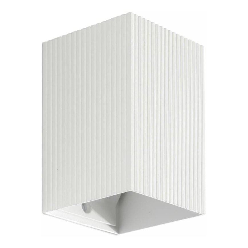 FARO 40534 - Nástenné svietidlo SOLE 1xGU10/8W/230V biela vrúbkovaná hranatý