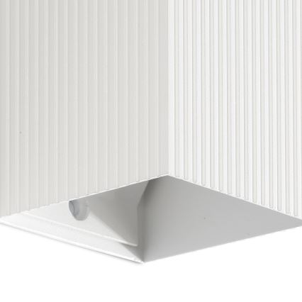 FARO 40534 - Nástenné svietidlo SOLE 1xGU10/8W/230V biela vrúbkovaná hranatý