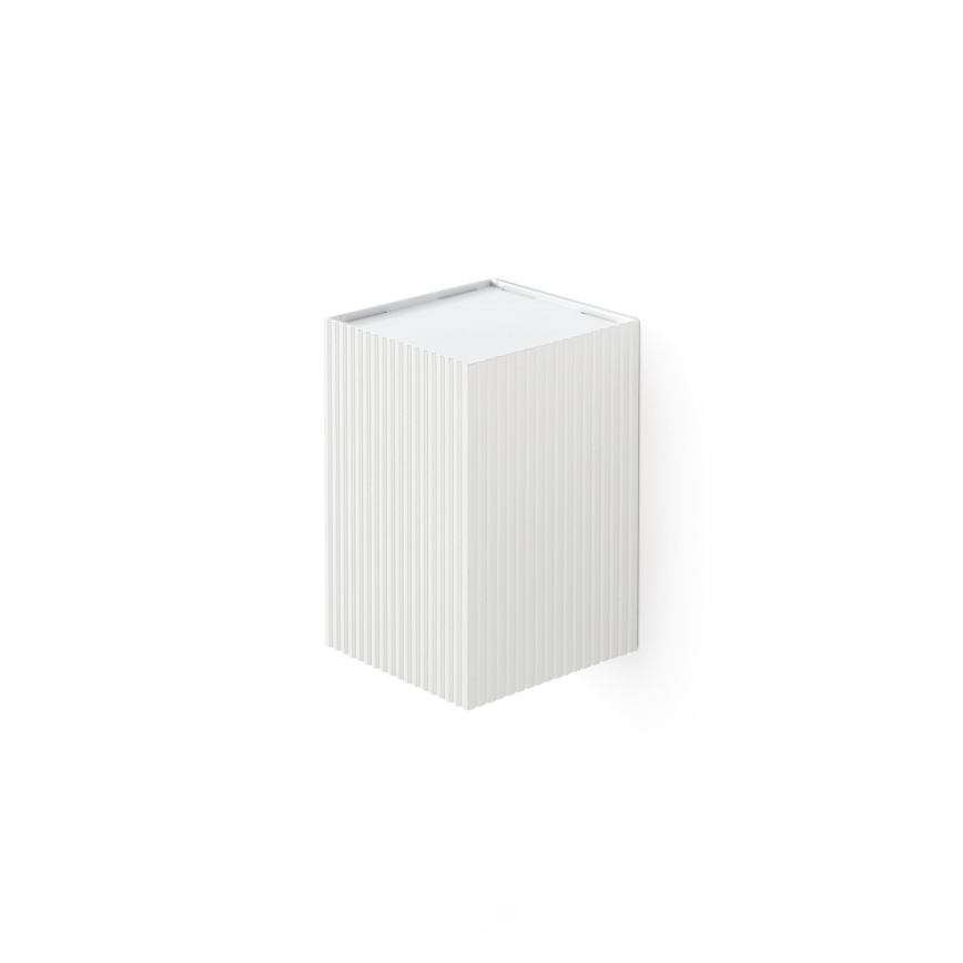 FARO 40534 - Nástenné svietidlo SOLE 1xGU10/8W/230V biela vrúbkovaná hranatý