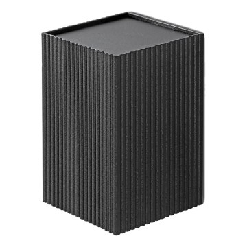 FARO 40535 - Nástenné svietidlo SOLE 1xGU10/8W/230V čierna vrúbkovaná hranatý