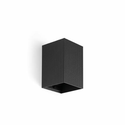 FARO 40535 - Nástenné svietidlo SOLE 1xGU10/8W/230V čierna vrúbkovaná hranatý