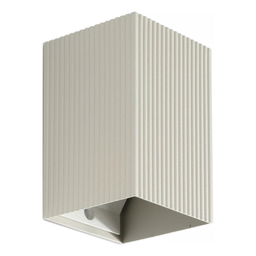 FARO 40536 - Nástenné svietidlo SOLE 1xGU10/8W/230V šedá vrúbkovaná hranatý