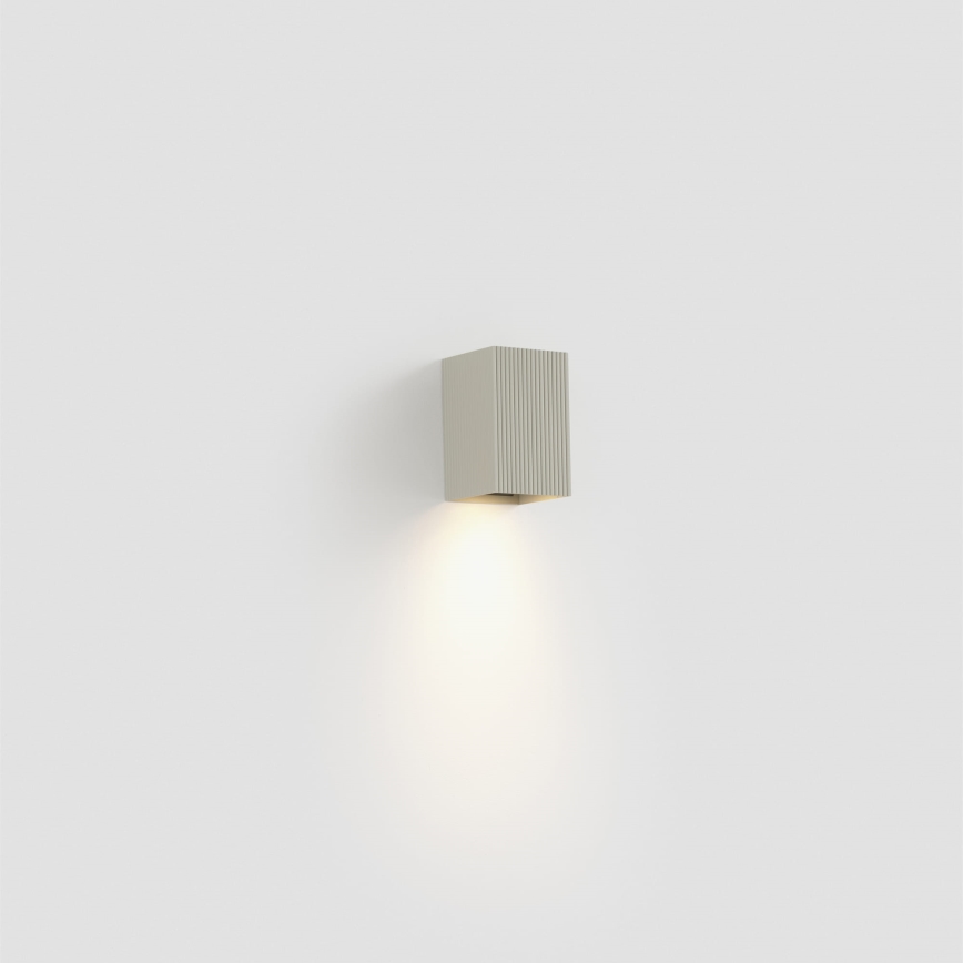 FARO 40536 - Nástenné svietidlo SOLE 1xGU10/8W/230V šedá vrúbkovaná hranatý