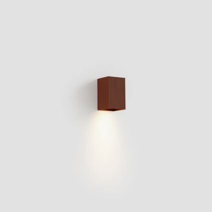 FARO 40537 - Nástenné svietidlo SOLE 1xGU10/8W/230V tehlová vrúbkovaná hranatý