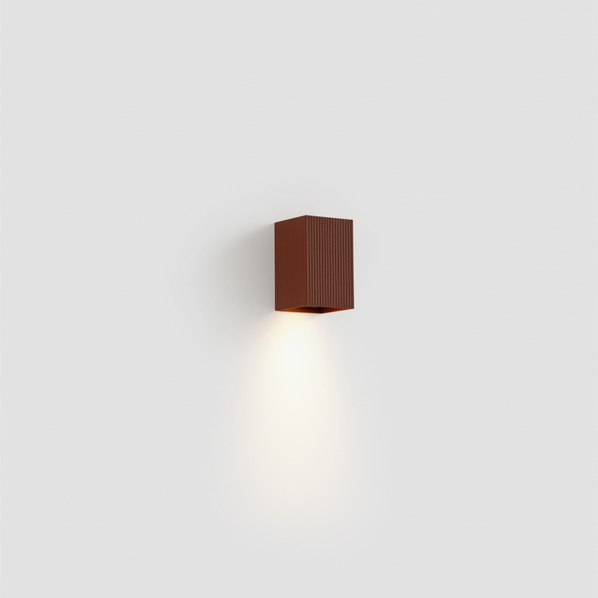 FARO 40537 - Nástenné svietidlo SOLE 1xGU10/8W/230V tehlová vrúbkovaná hranatý