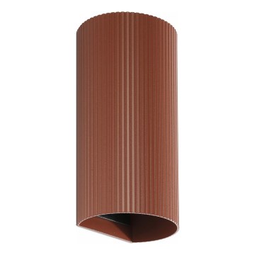 FARO 40545 - Nástenné svietidlo SOLE 2xGU10/8W/230V tehlová vrúbkovaná guľatý