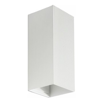 FARO 40565 - Nástenné svietidlo SOLE 2xGU10/8W/230V biela vrúbkovaná hranatý