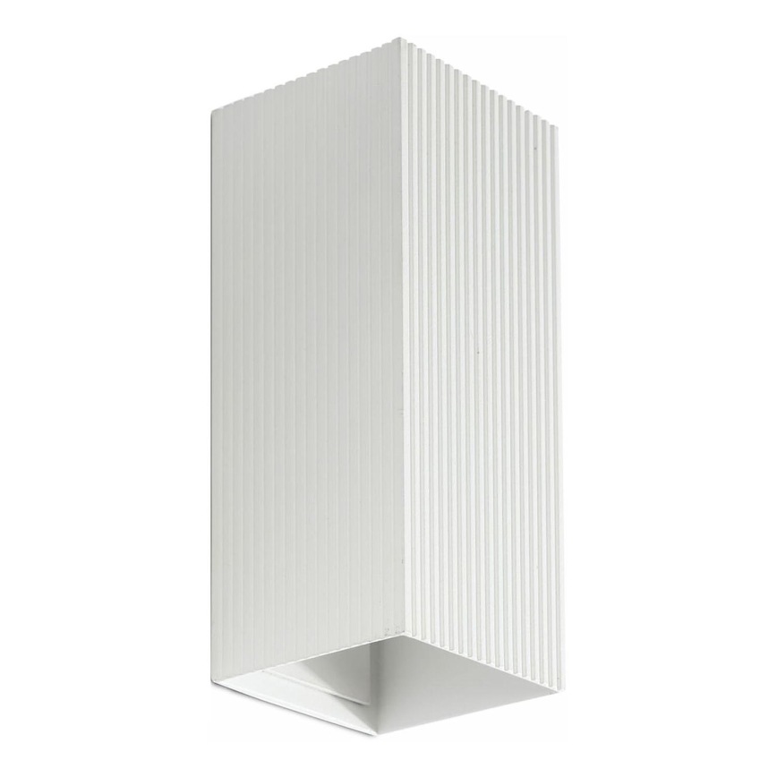 FARO 40565 - Nástenné svietidlo SOLE 2xGU10/8W/230V biela vrúbkovaná hranatý
