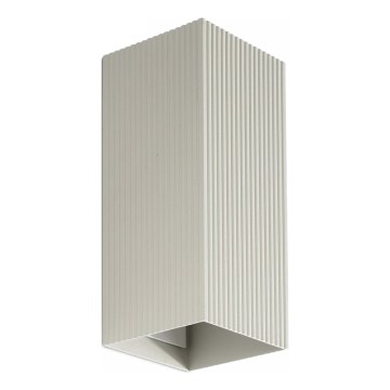 FARO 40567 - Nástenné svietidlo SOLE 2xGU10/8W/230V šedá vrúbkovaná hranatý