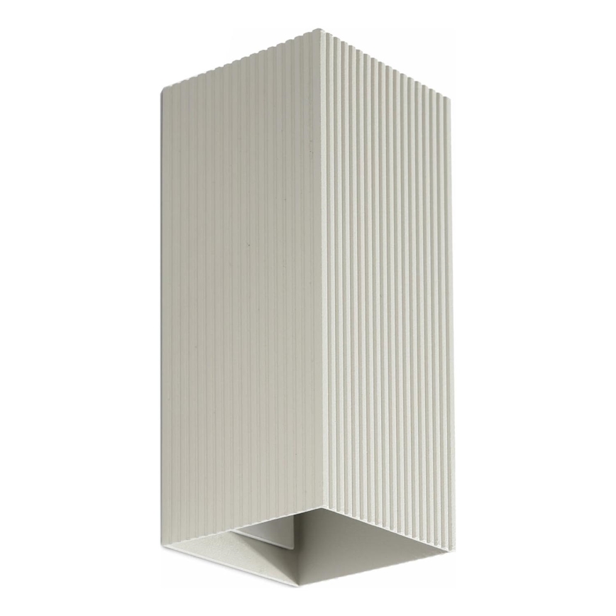 FARO 40567 - Nástenné svietidlo SOLE 2xGU10/8W/230V šedá vrúbkovaná hranatý