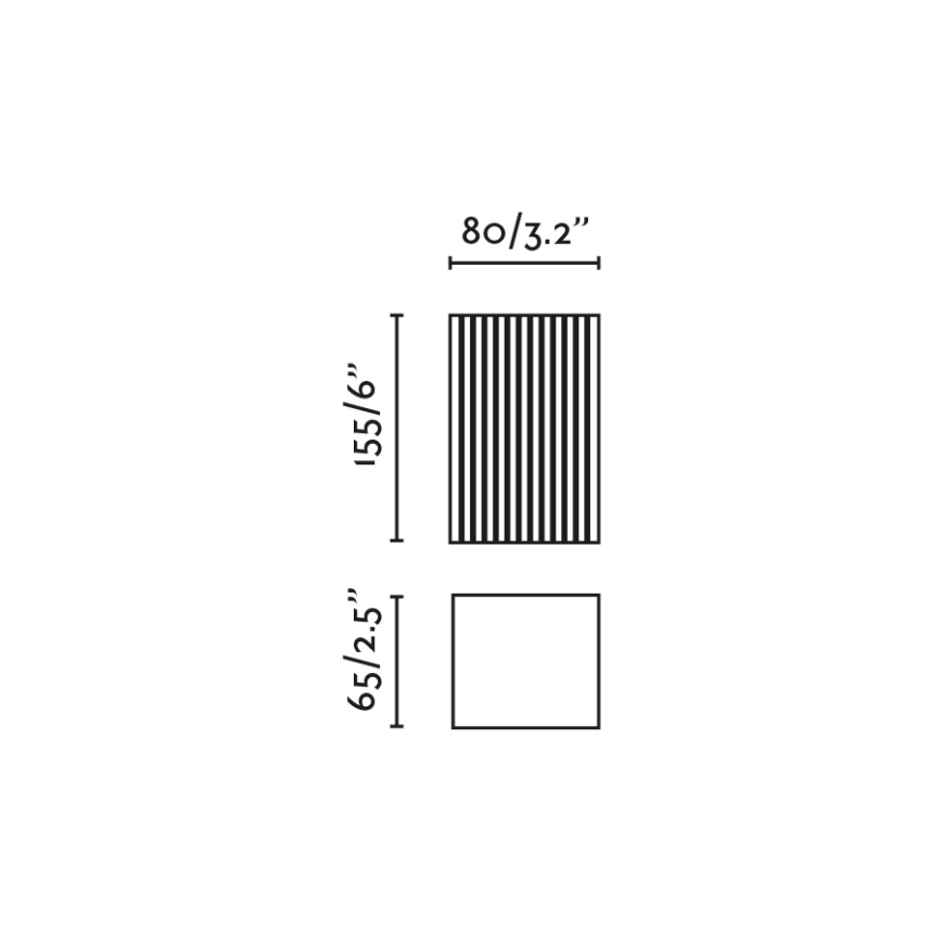 FARO 40567 - Nástenné svietidlo SOLE 2xGU10/8W/230V šedá vrúbkovaná hranatý