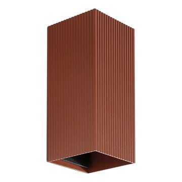 FARO 40568 - Nástenné svietidlo SOLE 2xGU10/8W/230V tehlová vrúbkovaná hranatý
