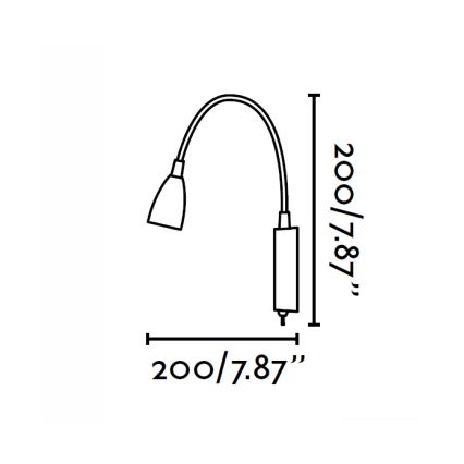FARO 40994 - Nástenné svietidlo LOKE LED/3W/230V