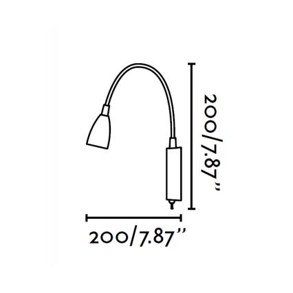 FARO 41019 - Nástenné svietidlo LOKE LED/3W/230V