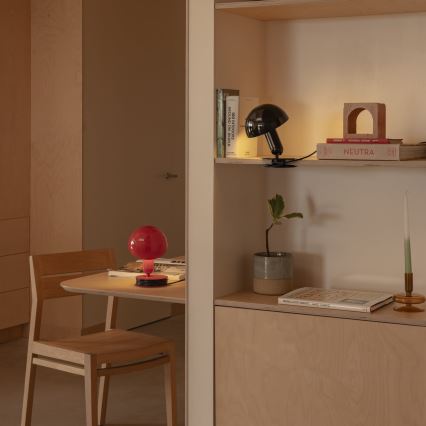 FARO 56100 - Stolná lampa s klipom 2v1 BELA 1xE27/15W/230V čierna