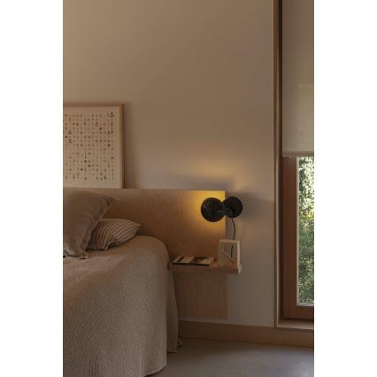 FARO 56100 - Stolová lampa s klipom 2v1 BELA 1xE27/15W/230V čierna