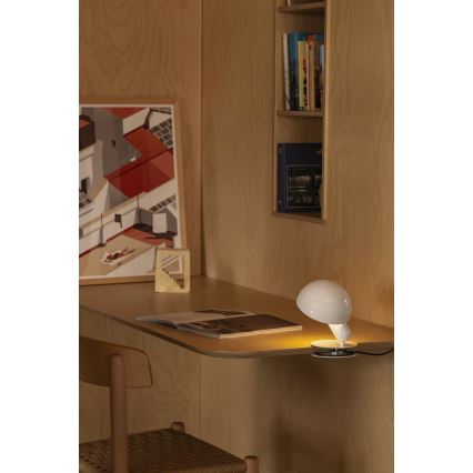FARO 56101 - Stolná lampa s klipom 2v1 BELA 1xE27/15W/230V biela