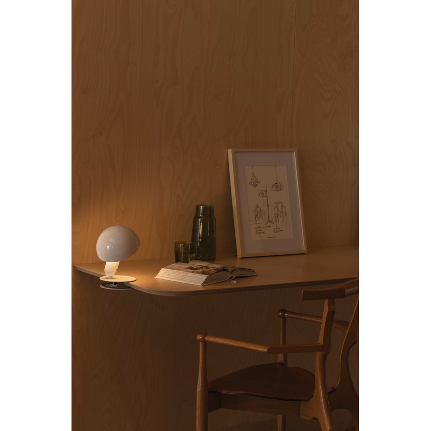 FARO 56101 - Stolná lampa s klipom 2v1 BELA 1xE27/15W/230V biela