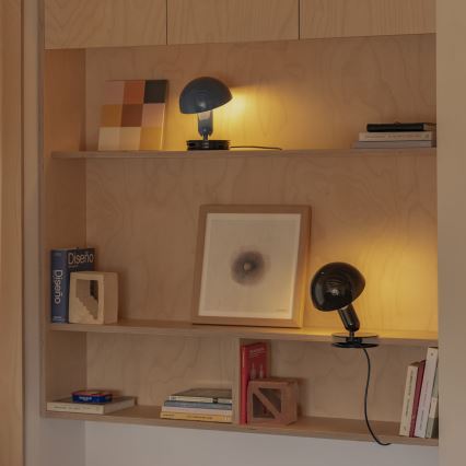 FARO 56102 - Stolná lampa s klipom 2v1 BELA 1xE27/15W/230V modrá