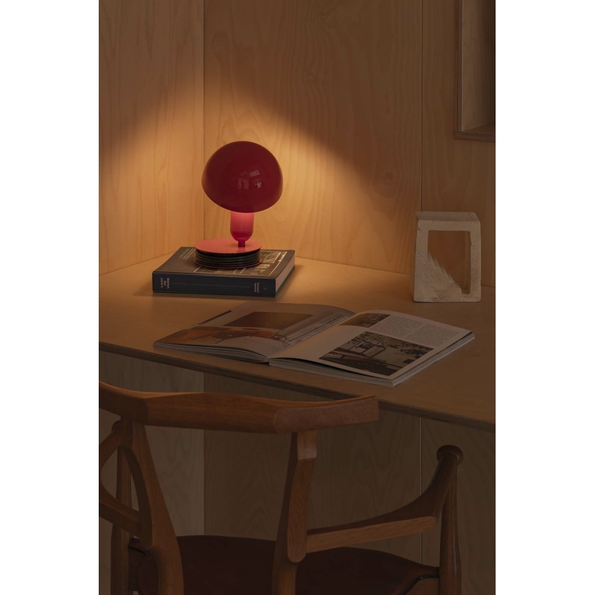 FARO 56103 - Stolná lampa s klipom 2v1 BELA 1xE27/15W/230V červená