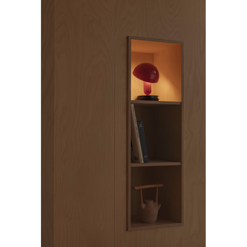 FARO 56103 - Stolná lampa s klipom 2v1 BELA 1xE27/15W/230V červená