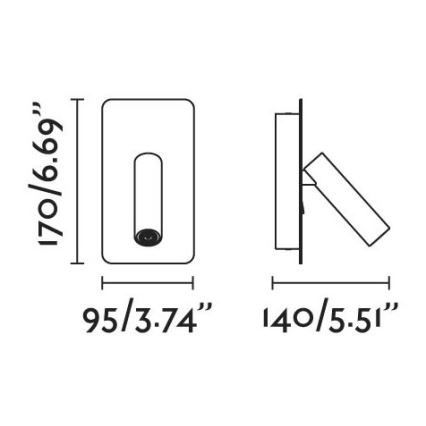 FARO 62118 - LED Nástenné bodové svietidlo SUAU LED/3W/230V čierna