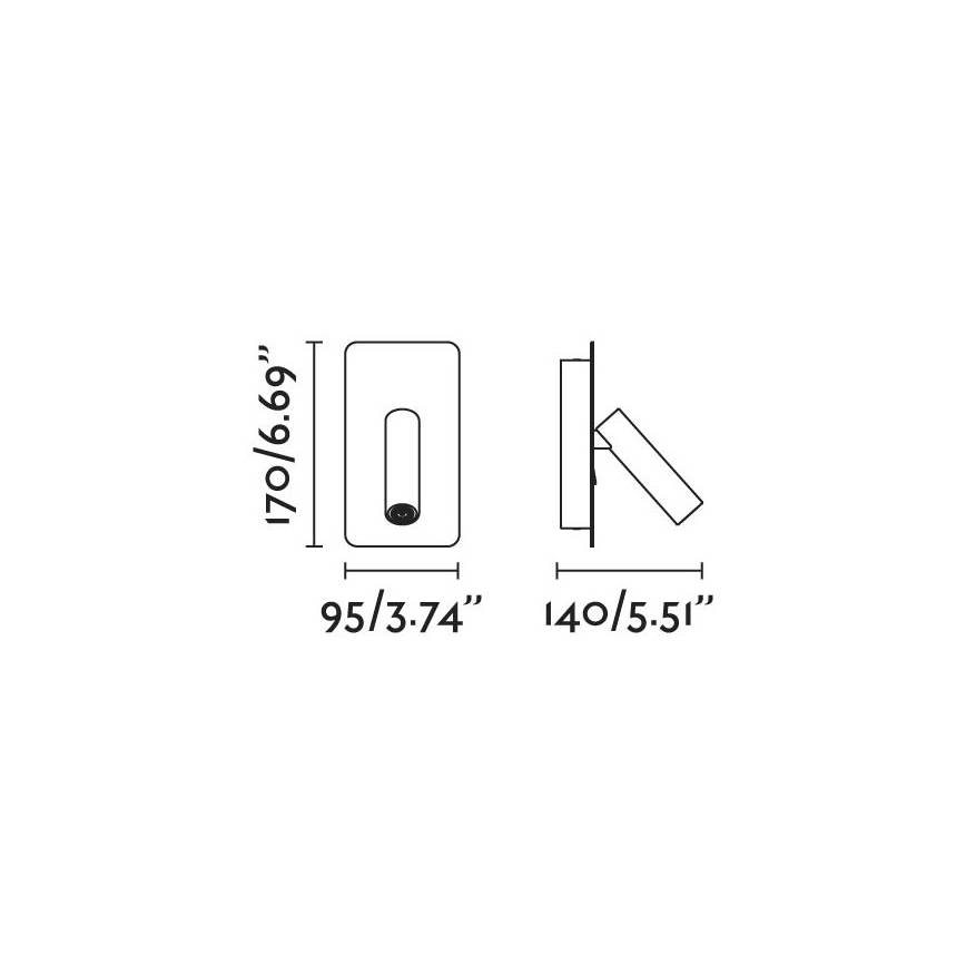 FARO 62118 - LED Nástenné bodové svietidlo SUAU LED/3W/230V čierna