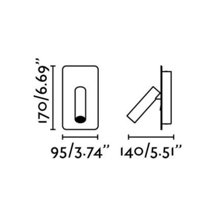 FARO 62128 - LED Nástenné bodové svietidlo SUAU LED/3W/230V