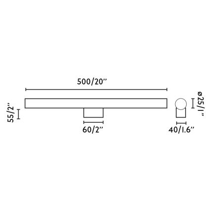 FARO 63556 - LED Kúpeľňové osvetlenie zrkadla CALMA LED/7W/230V IP44 modrá