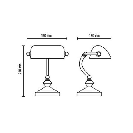 Faro 68332 - Stolná lampa MNI BANKER 1xE14/40W/230V